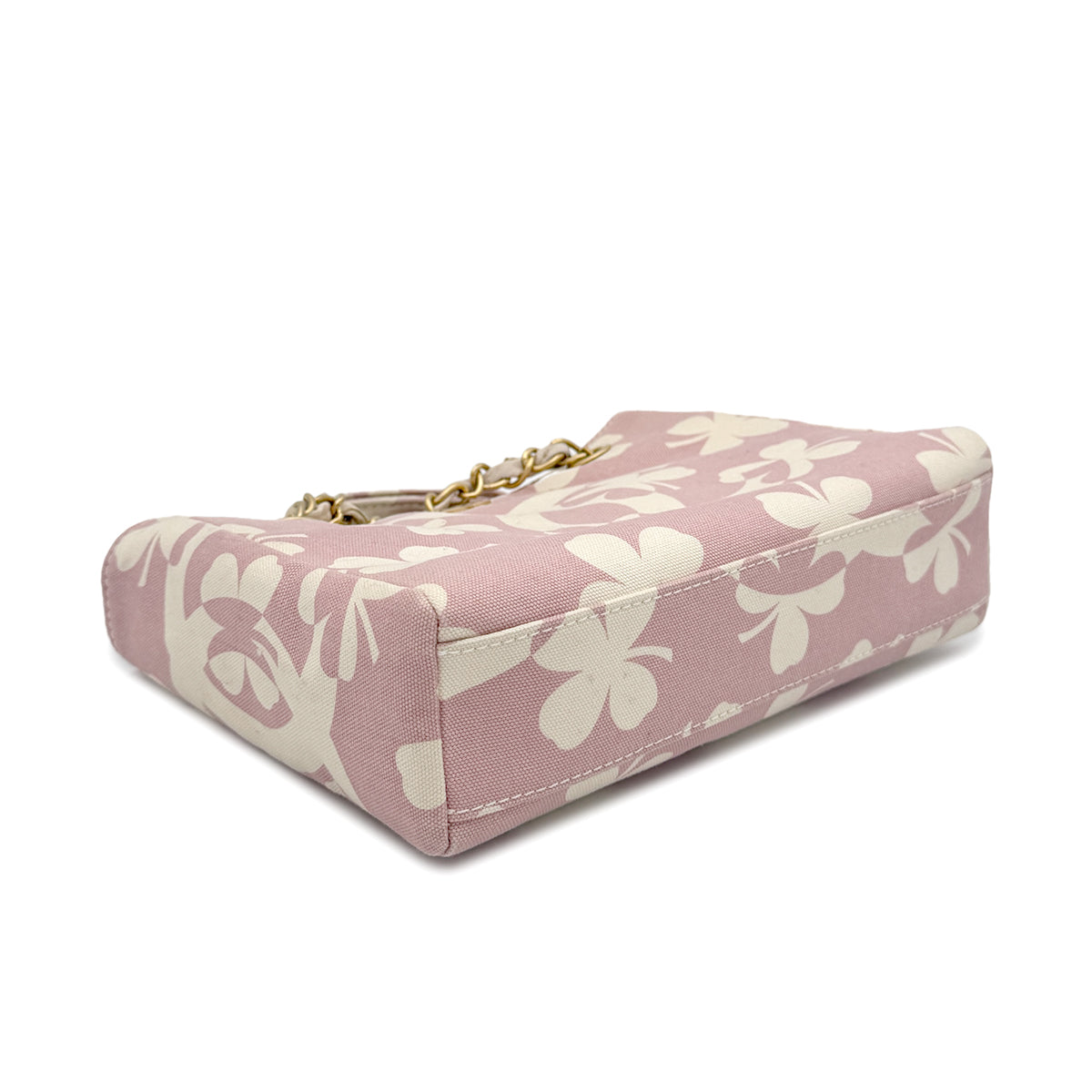 CHANEL VINTAGE COCOMARK CLOVER CHAIN SHOULDER BAG PINK CANVAS 90271965