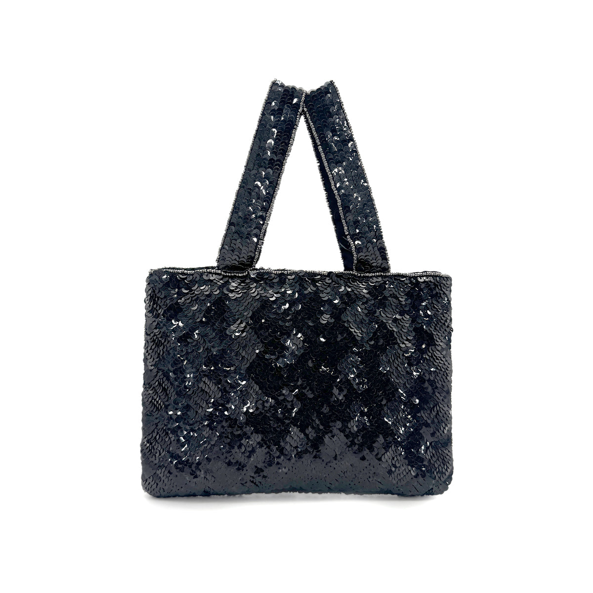 CHANEL VINTAGE HAND BAG COCOMARK SEQUINS BLACK 90271974