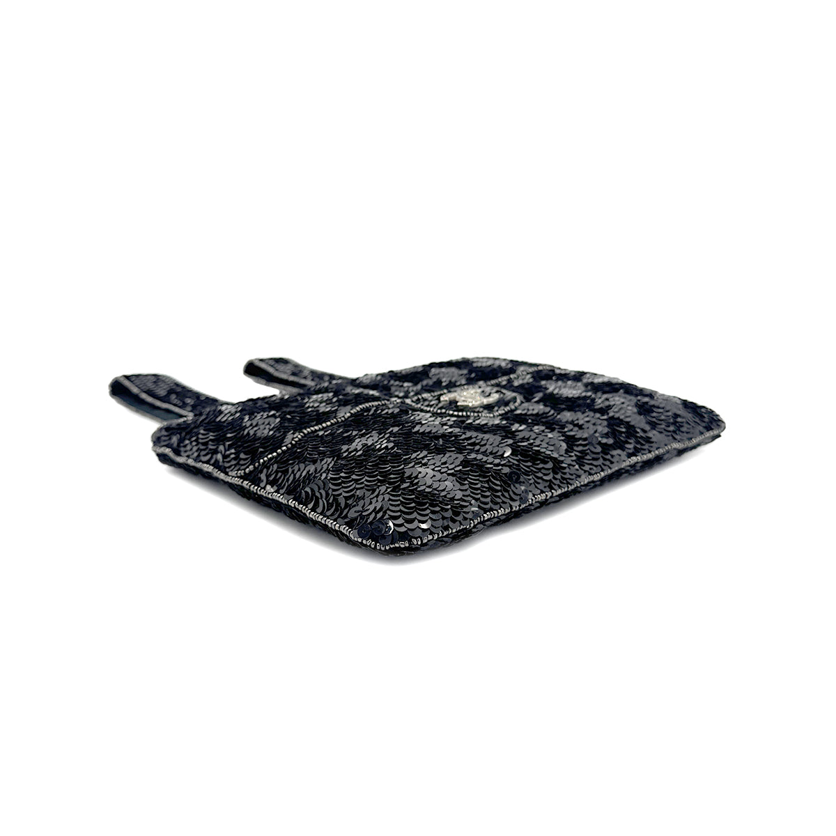 CHANEL VINTAGE HAND BAG COCOMARK SEQUINS BLACK 90271974