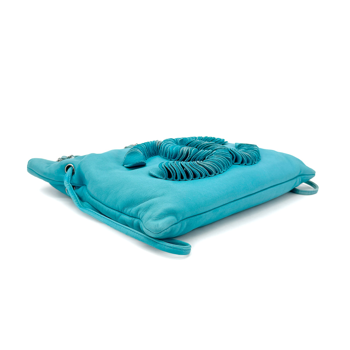 CHANEL COCOMARK CHAIN TOTE BAG BLUE LAMB SKIN 90271976