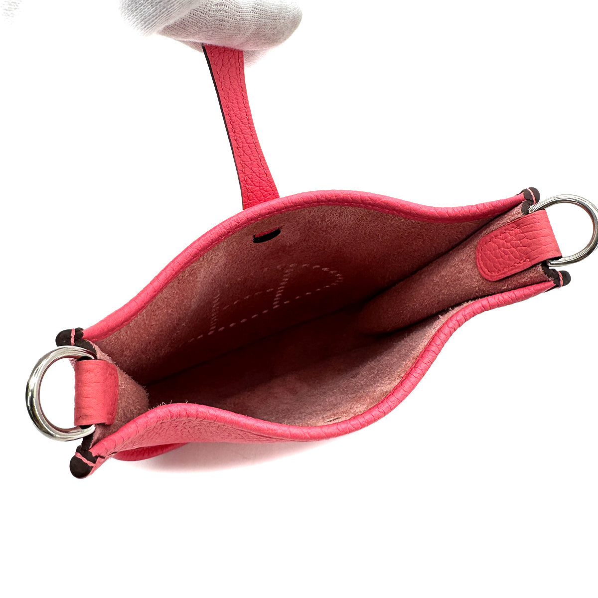 HERMES EVELYNE TPM ROSE AZALEE TAURILLON CLEMENCE SHOULDER BAG A 90271981