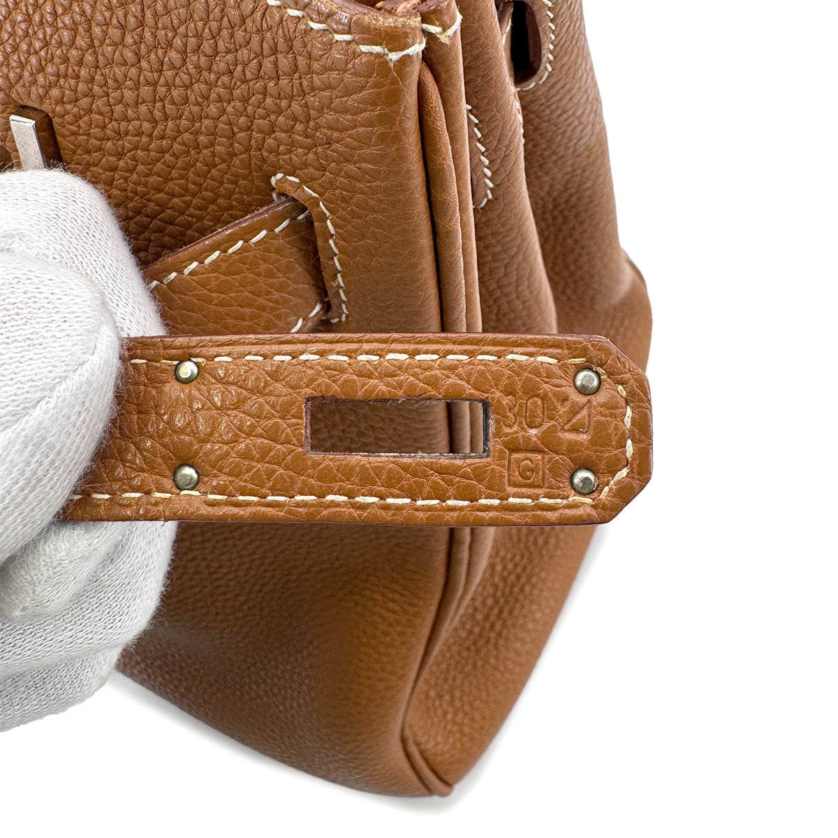 HERMES BIRKIN 30 GOLD TOGO HAND BAG □G SGW 90272294