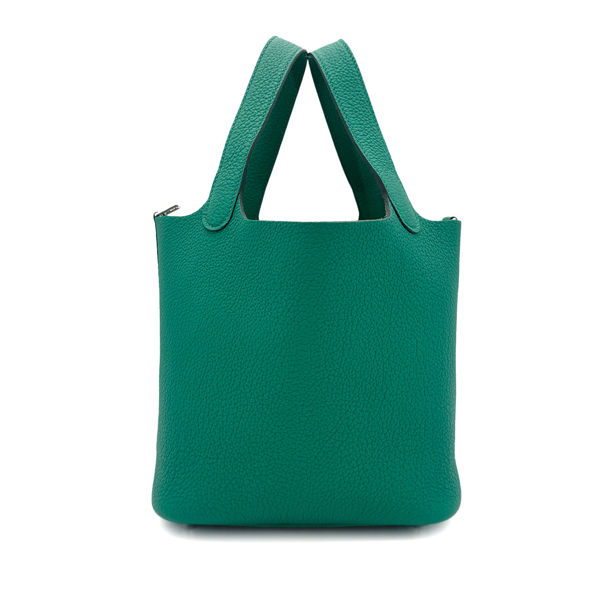 HERMES PICOTIN LOCK PM VERT JADE TAURILLON CLEMENCE HAND BAG U 90272305