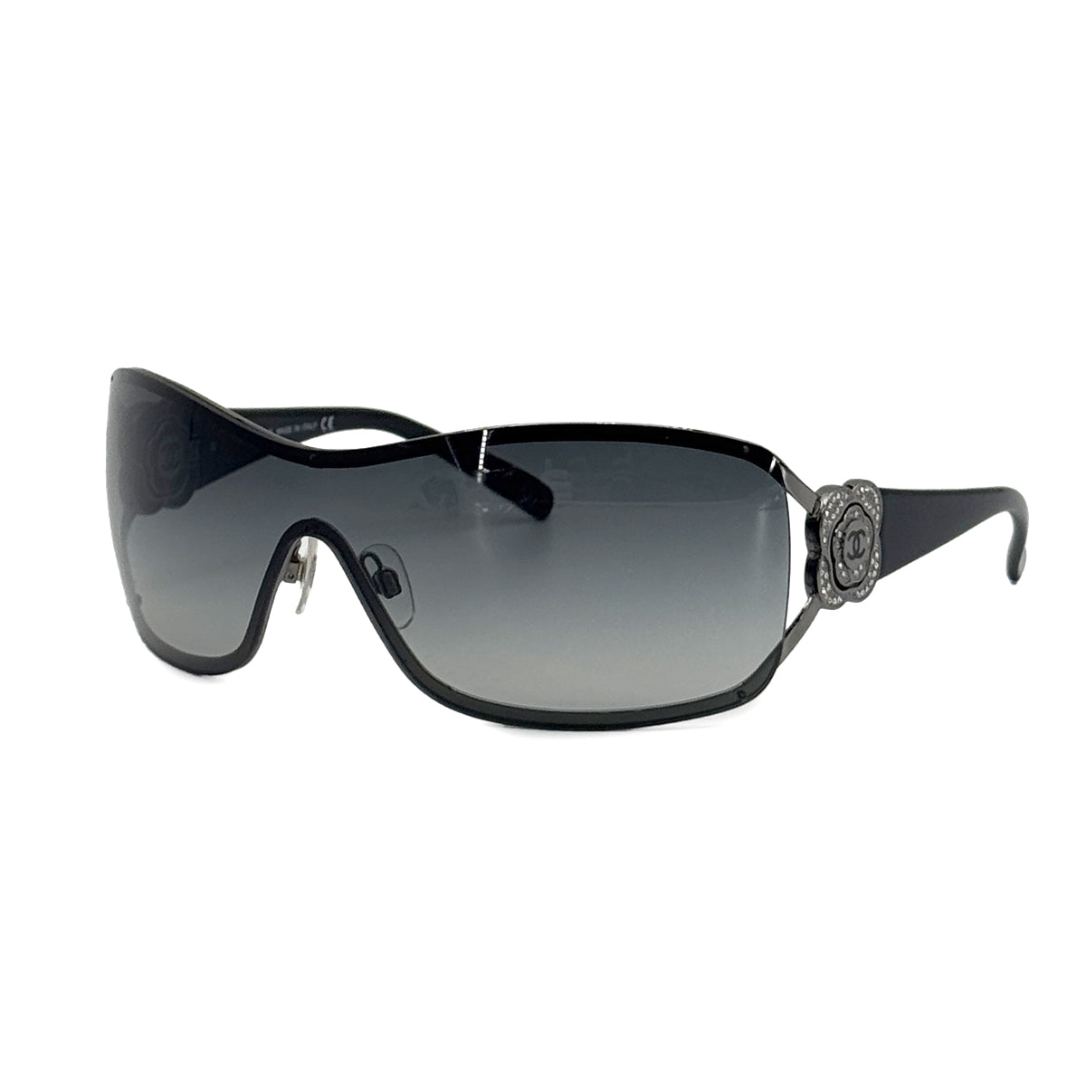 CHANEL SUNGLASSES COCOMARK CAMELLIA BLACK EYEWEAR 90272308