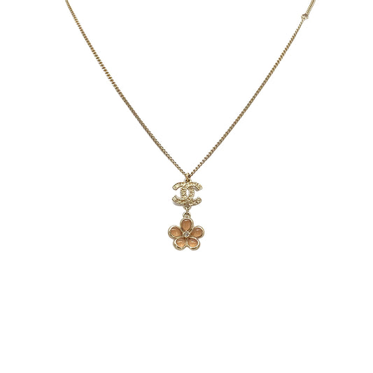 CHANEL NECKLACE COCOMARK FLOWER MOTIVE ACCESSORY A18C 90272316