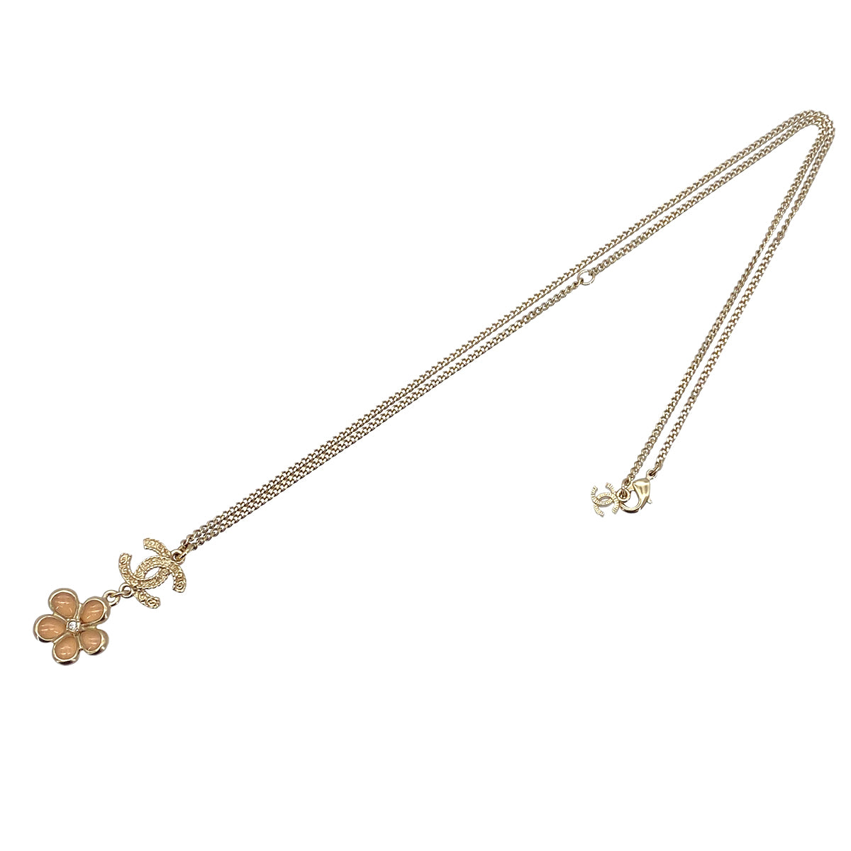 CHANEL NECKLACE COCOMARK FLOWER MOTIVE ACCESSORY A18C 90272316