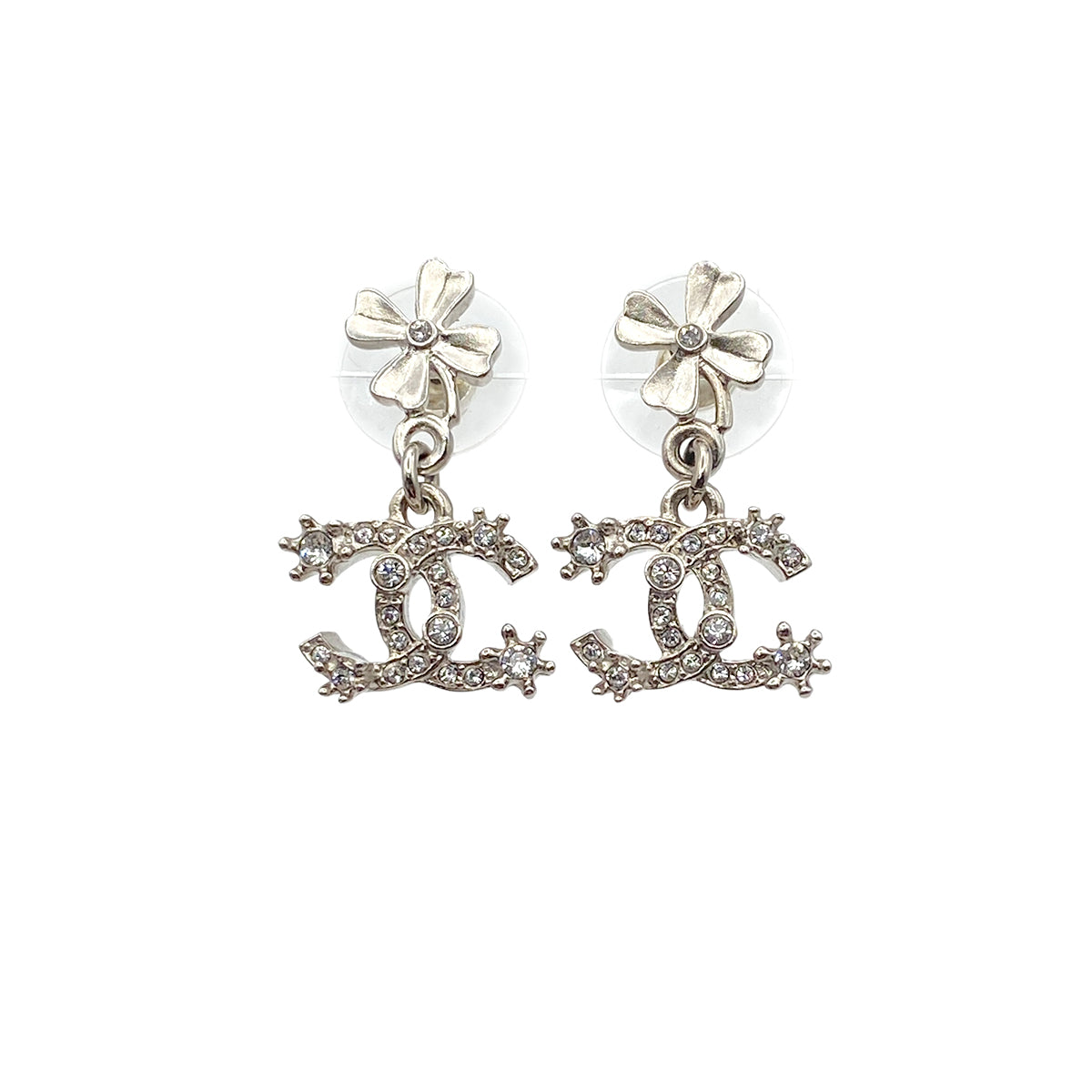 CHANEL EARRINGS RHINESTONE COCOMARK ACCESSORY P23P 90272323
