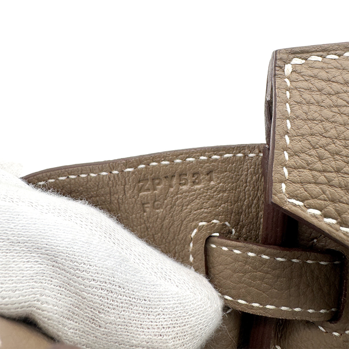 HERMES BIRKIN 25 ETOUPE TOGO HAND BAG Z GHW 90272340