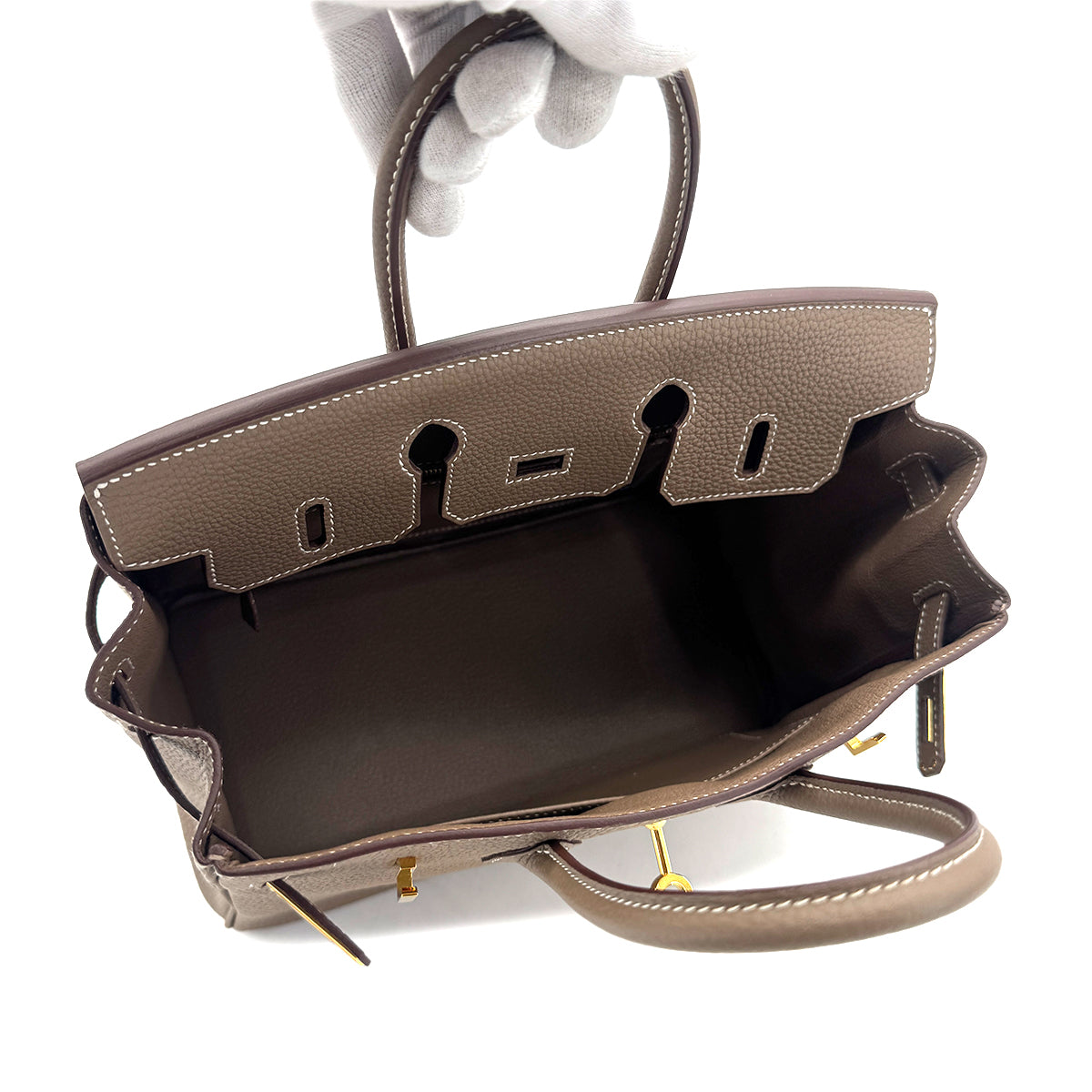 HERMES BIRKIN 25 ETOUPE TOGO HAND BAG Z GHW 90272340