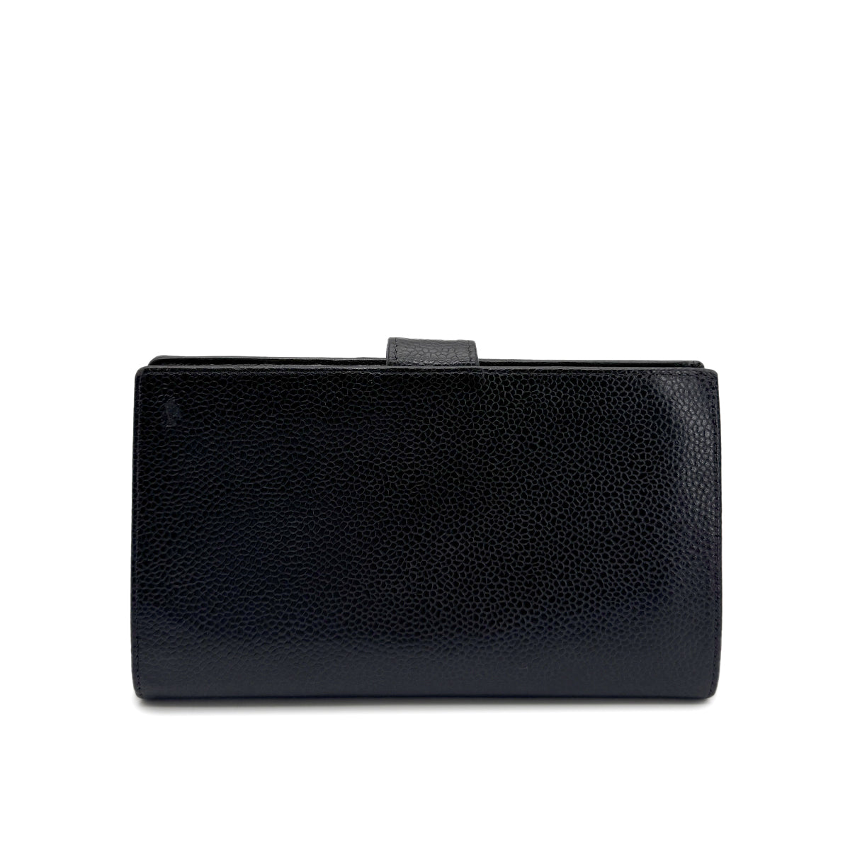 CHANEL VINTAGE BIFOLD LONG WALLET COCOMARK BLACK CAVIAR SKIN 90272491