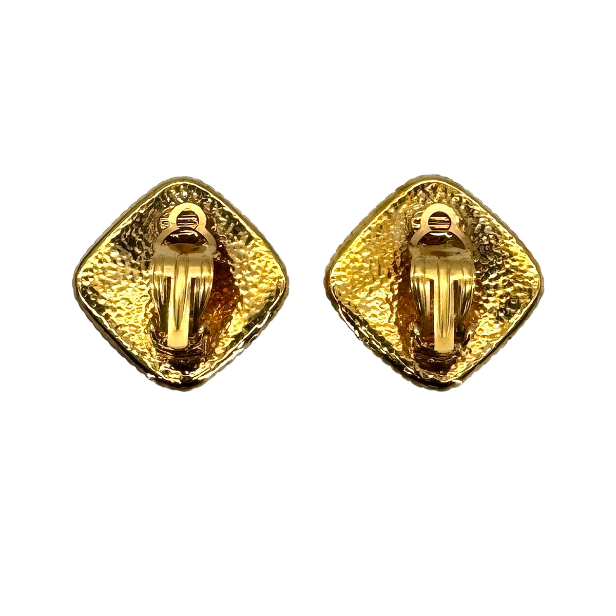 CHANEL VINTAGE EARRINGS COCOMARK GOLD ACCESSORY 96A 90272496