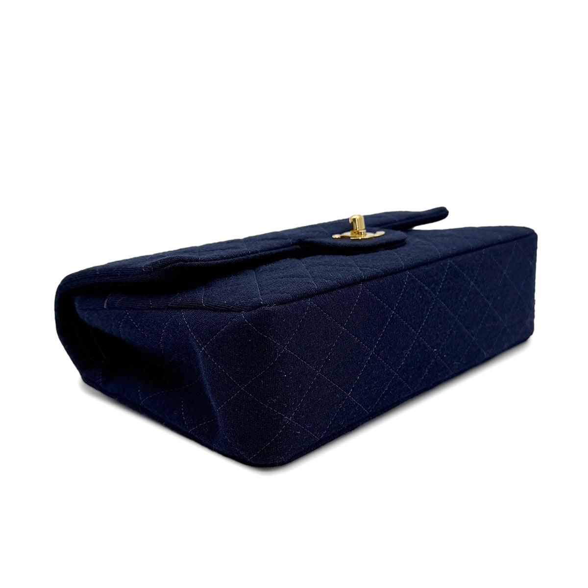 CHANEL VINTAGE MATELASSE CHAIN SHOULDER BAG NAVY COTTON 90272499