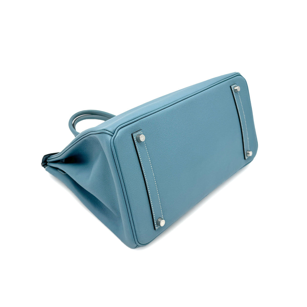 HERMES BIRKIN 35  BLUE JEAN EPSOM HAND BAG □M SHW 90272502