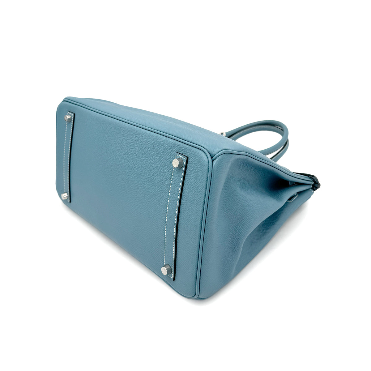 HERMES BIRKIN 35  BLUE JEAN EPSOM HAND BAG □M SHW 90272502