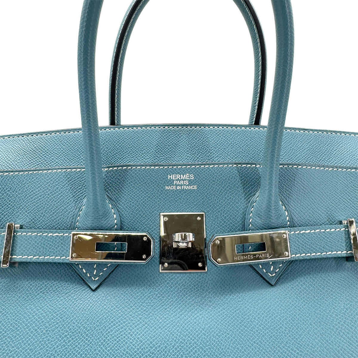 HERMES BIRKIN 35  BLUE JEAN EPSOM HAND BAG □M SHW 90272502