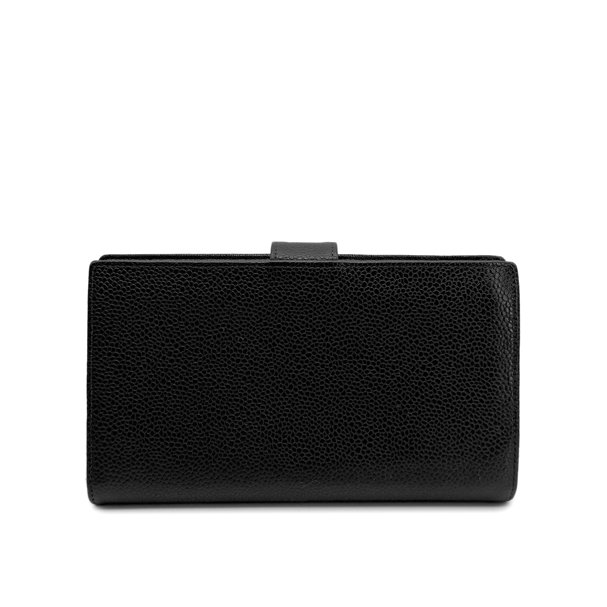 CHANEL VINTAGE BIFOLD LONG WALLET COCOMARK BLACK CAVIAR SKIN 90272521