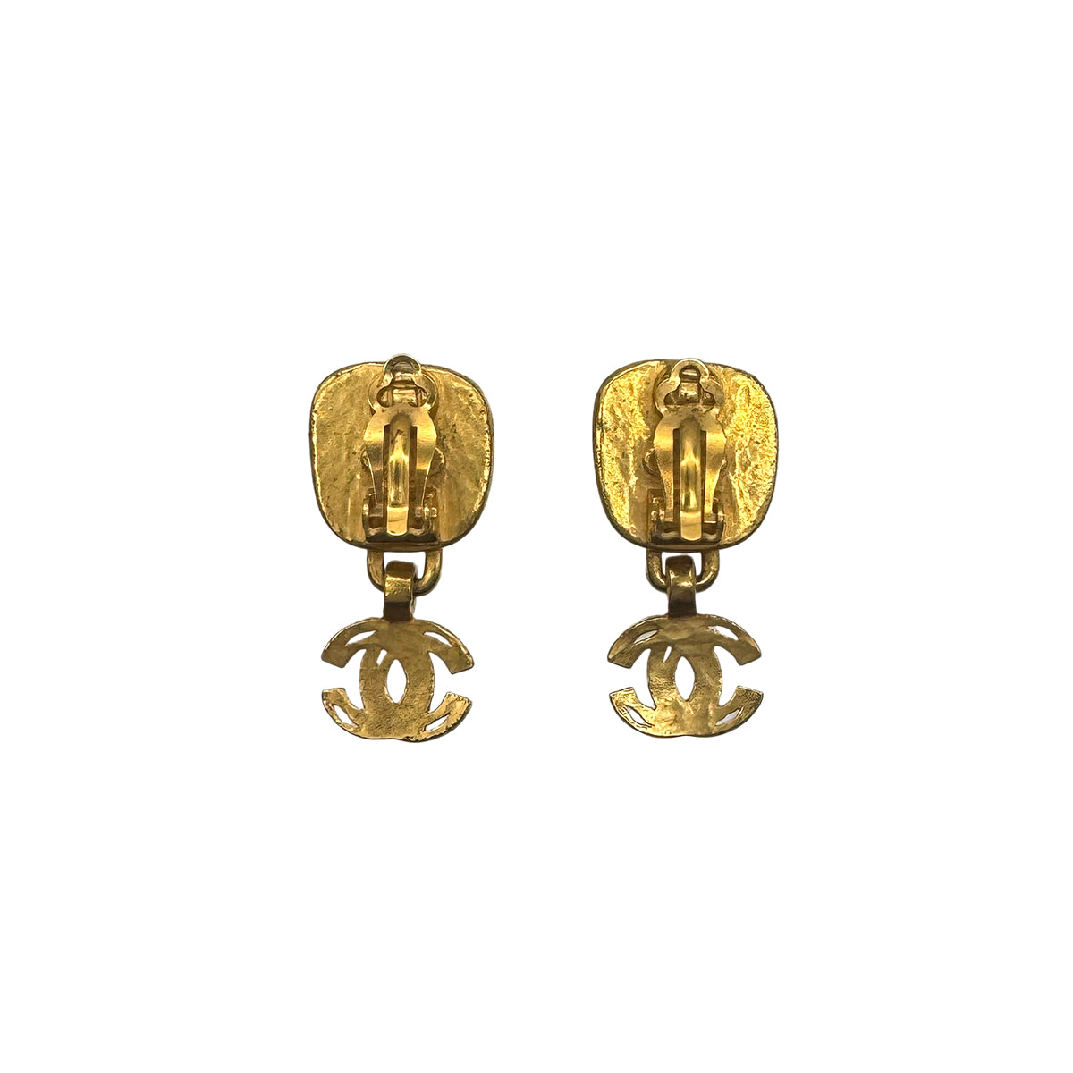 CHANEL VINTAGE EARRINGS COCOMARK GOLD ACCESSORY 97A 90272523
