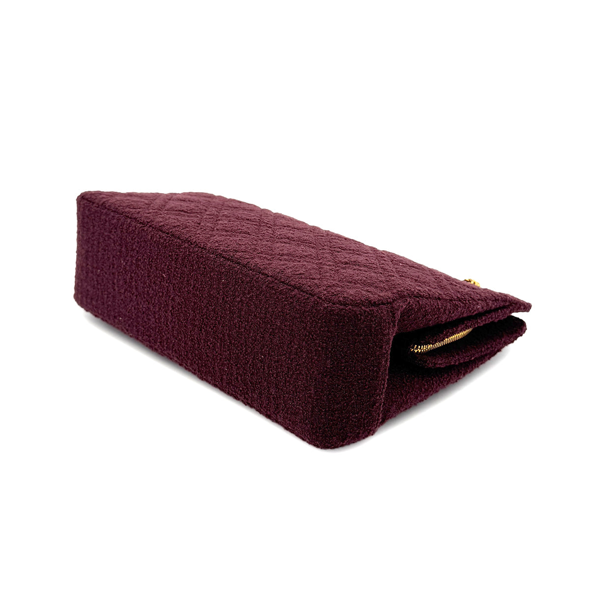 CHANEL VINTAGE CHAIN SHOULDER BAG BORDEAUX TWEED 90272527