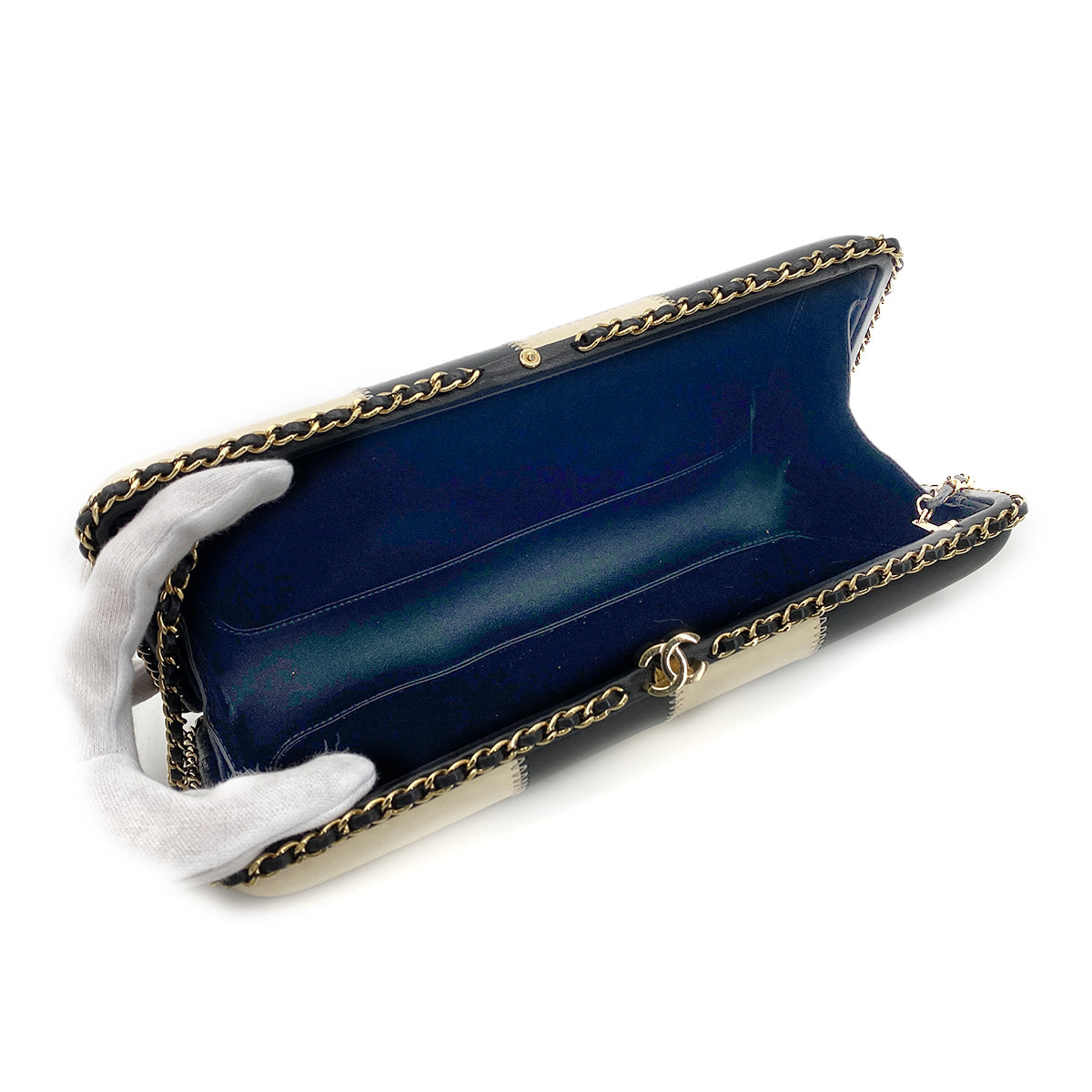 CHANEL COCOMARK CHAIN SHOULDER BAG BICOLOR LEATHER 90272803