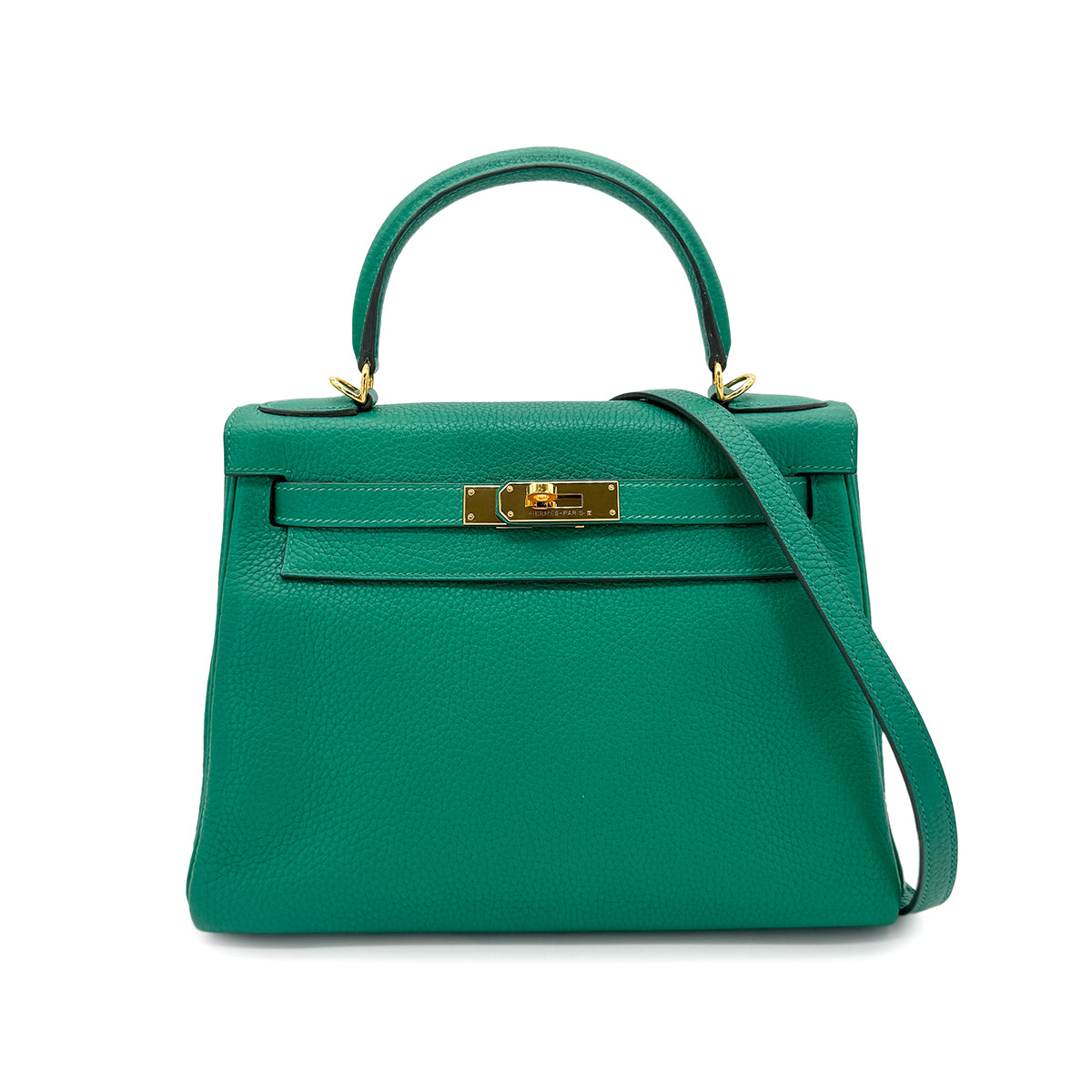 HERMES KELLY 28 RETOURNE VERT VERTIGO TAURILLON CLEMENCE HAND SHOULDER BAG C GHW 90272819