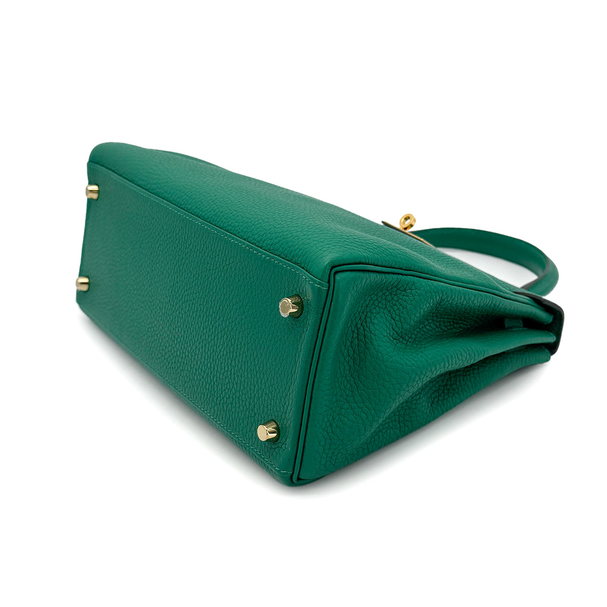 HERMES KELLY 28 RETOURNE VERT VERTIGO TAURILLON CLEMENCE HAND SHOULDER BAG C GHW 90272819