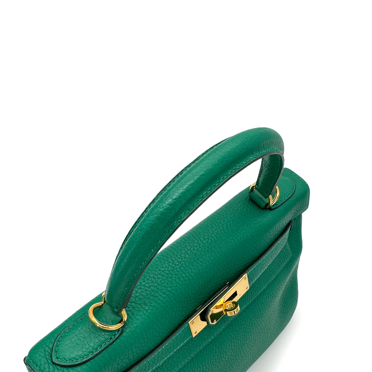 HERMES KELLY 28 RETOURNE VERT VERTIGO TAURILLON CLEMENCE HAND SHOULDER BAG C GHW 90272819