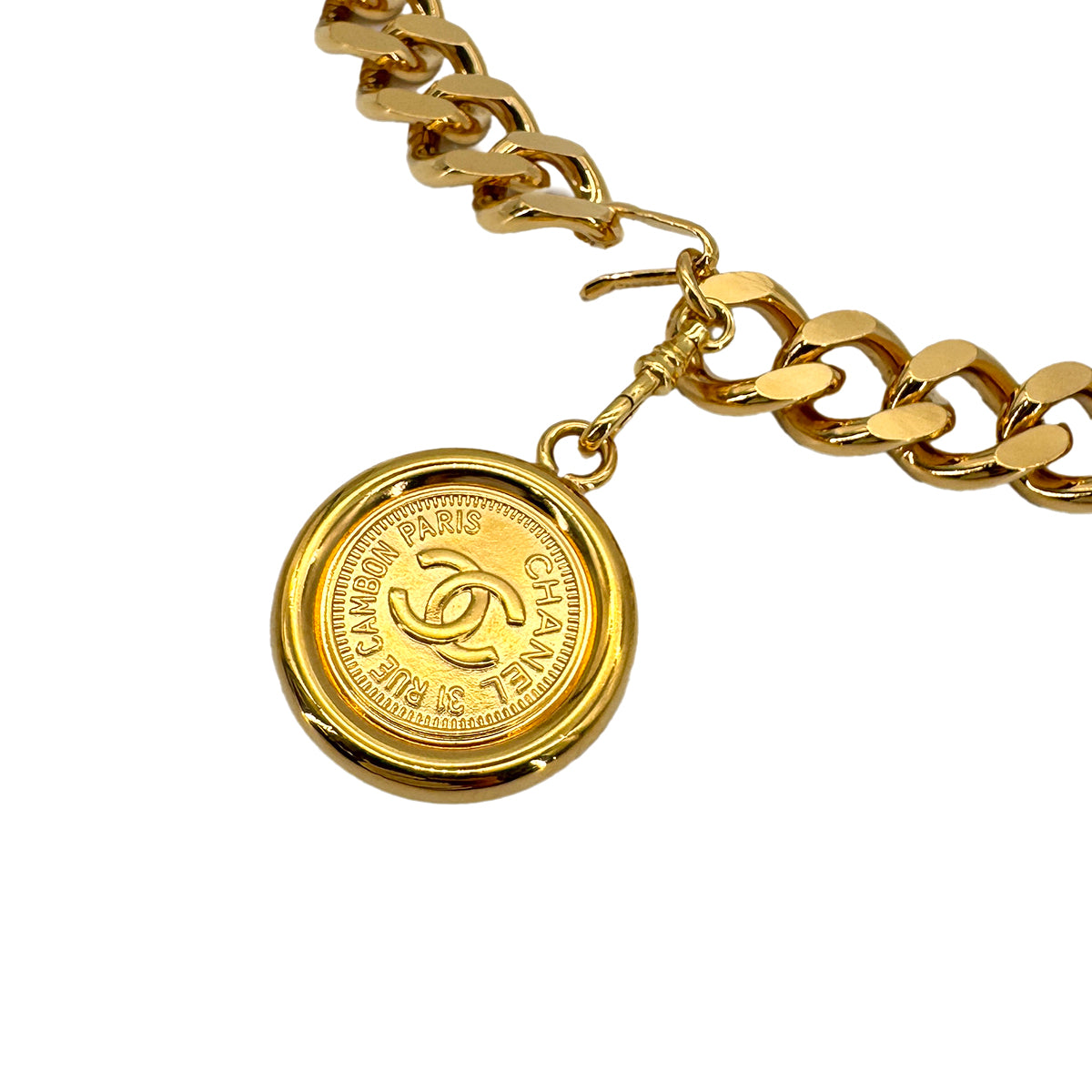 CHANEL VINTAGE CHAIN BELT COCOMARK ACCESSORY 90272824