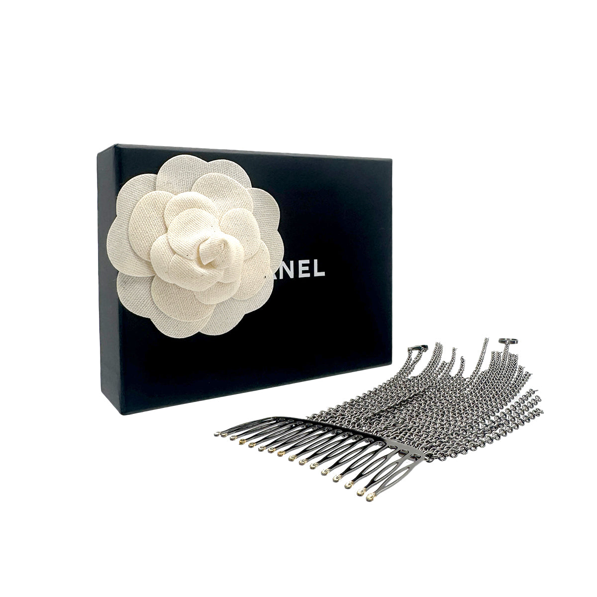 CHANEL COCOMARK FRINGE CHAIN HAIR ACCESSORY 02A 90272828