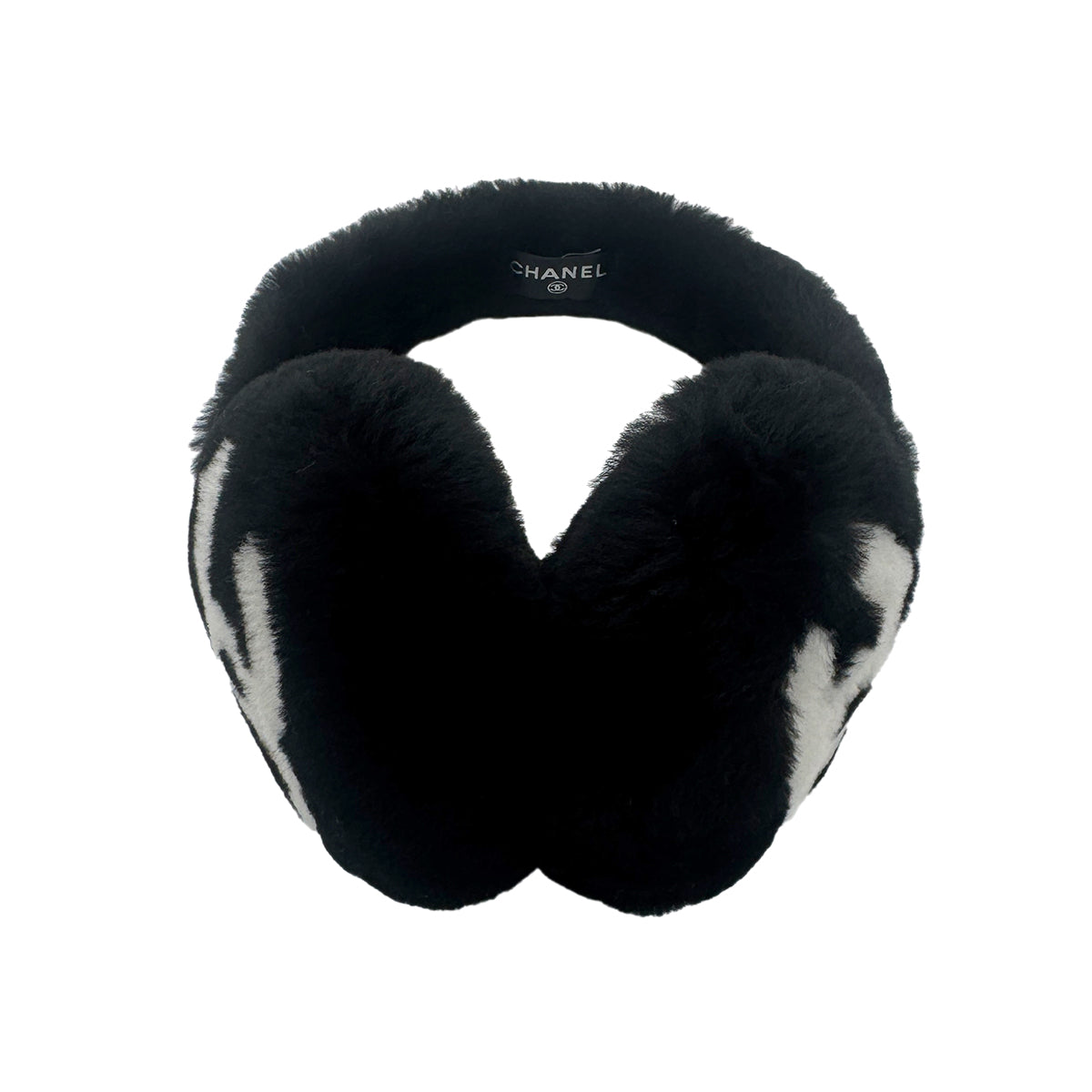 CHANEL EARMUFFS COCOMARK BLACK WHITE 90272831