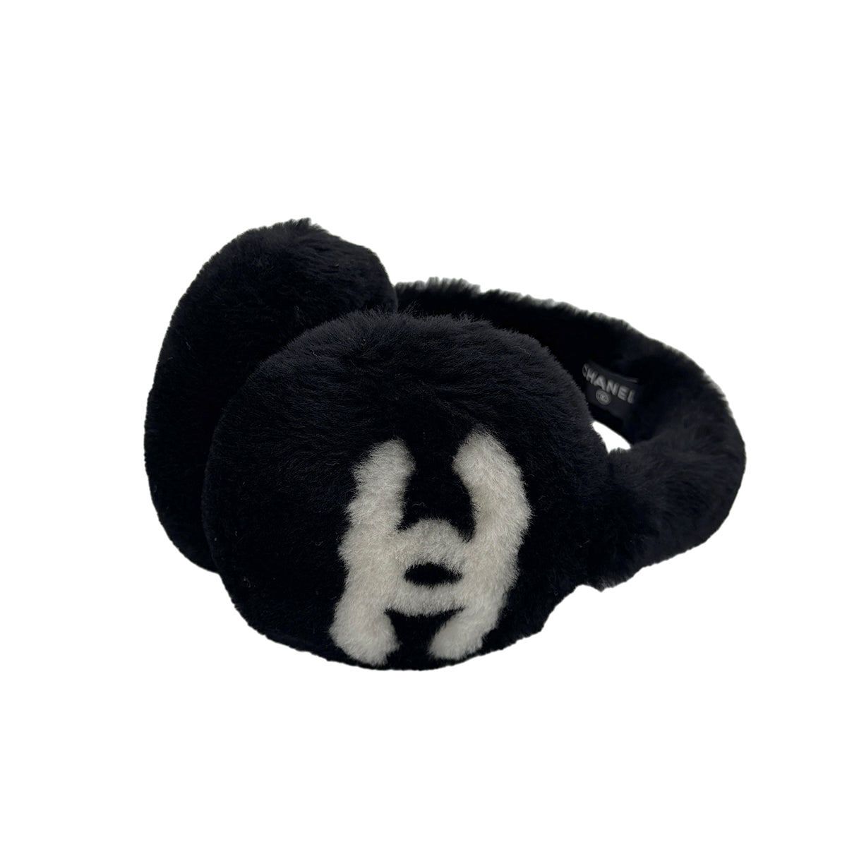 CHANEL EARMUFFS COCOMARK BLACK WHITE 90272831