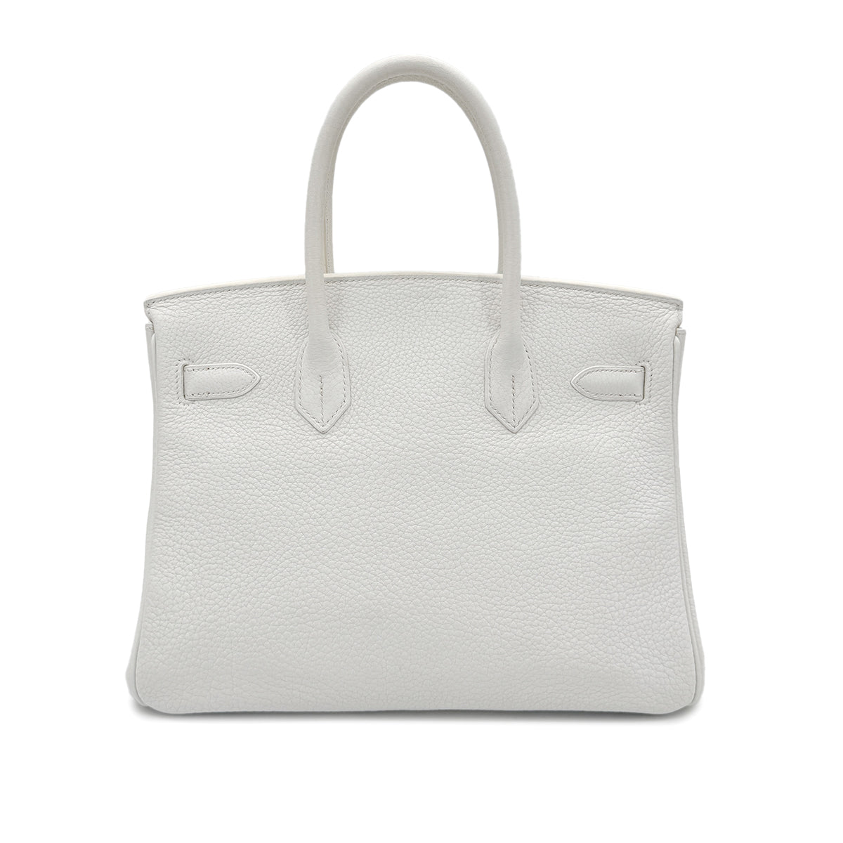 HERMES BIRKIN 30 WHITE TAURILLON CLEMENCE HAND BAG ▢K SHW 90272861