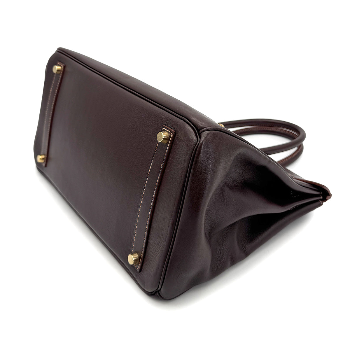 HERMES BIRKIN 35  HAVANE VEAU GULLIVER HAND BAG □B GHW 90272863