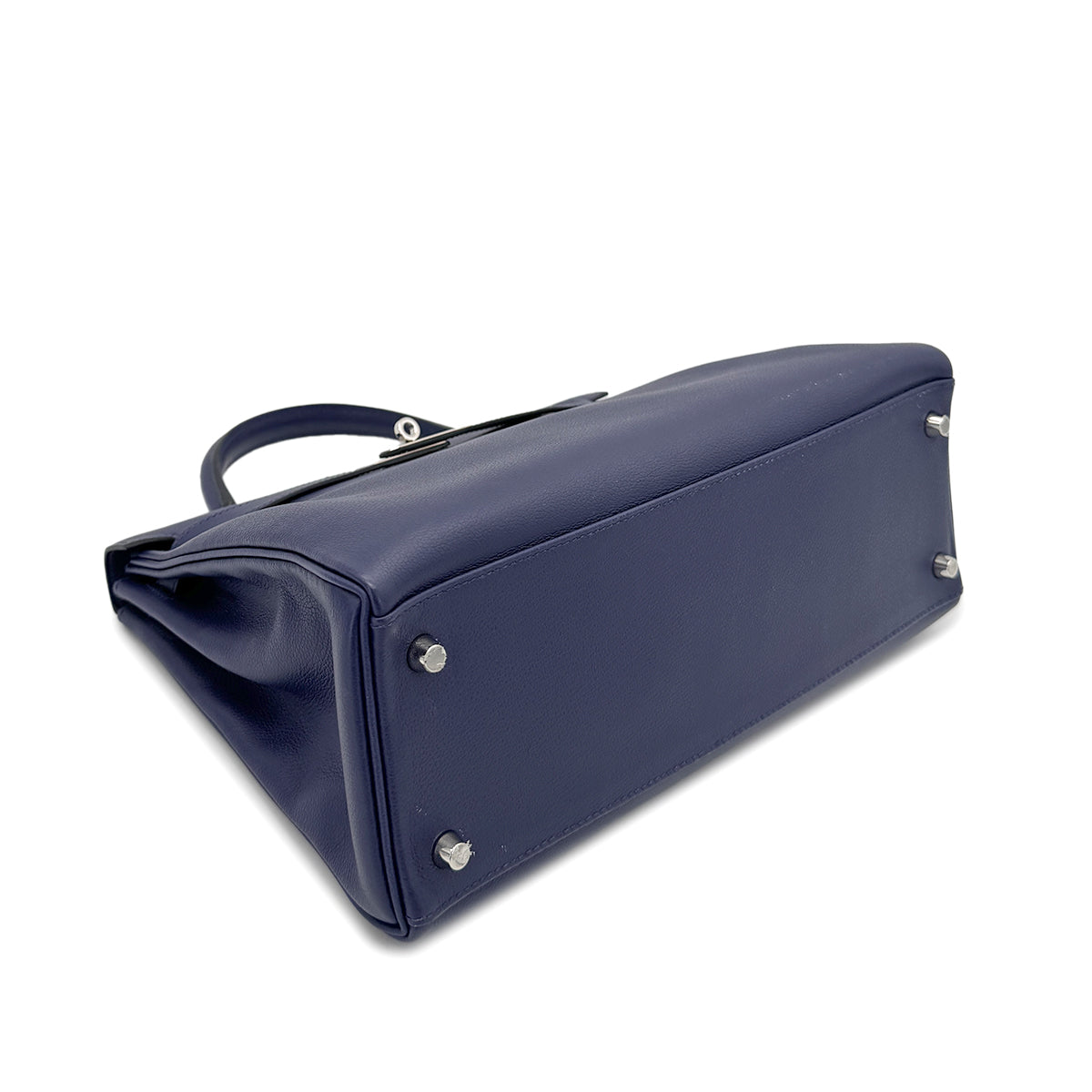 HERMES KELLY 32 RETOURNE BLEU ENCRE BLEU ZELLIGE EVERCOLOR HAND SHOULDER BAG D SHW 90272943