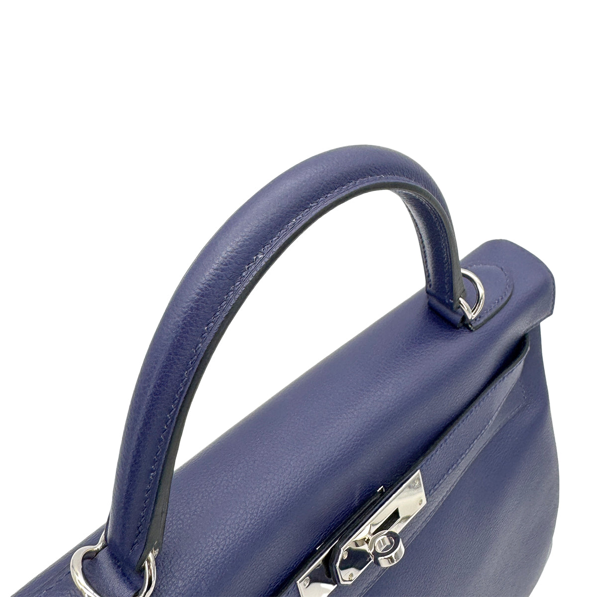 HERMES KELLY 32 RETOURNE BLEU ENCRE BLEU ZELLIGE EVERCOLOR HAND SHOULDER BAG D SHW 90272943