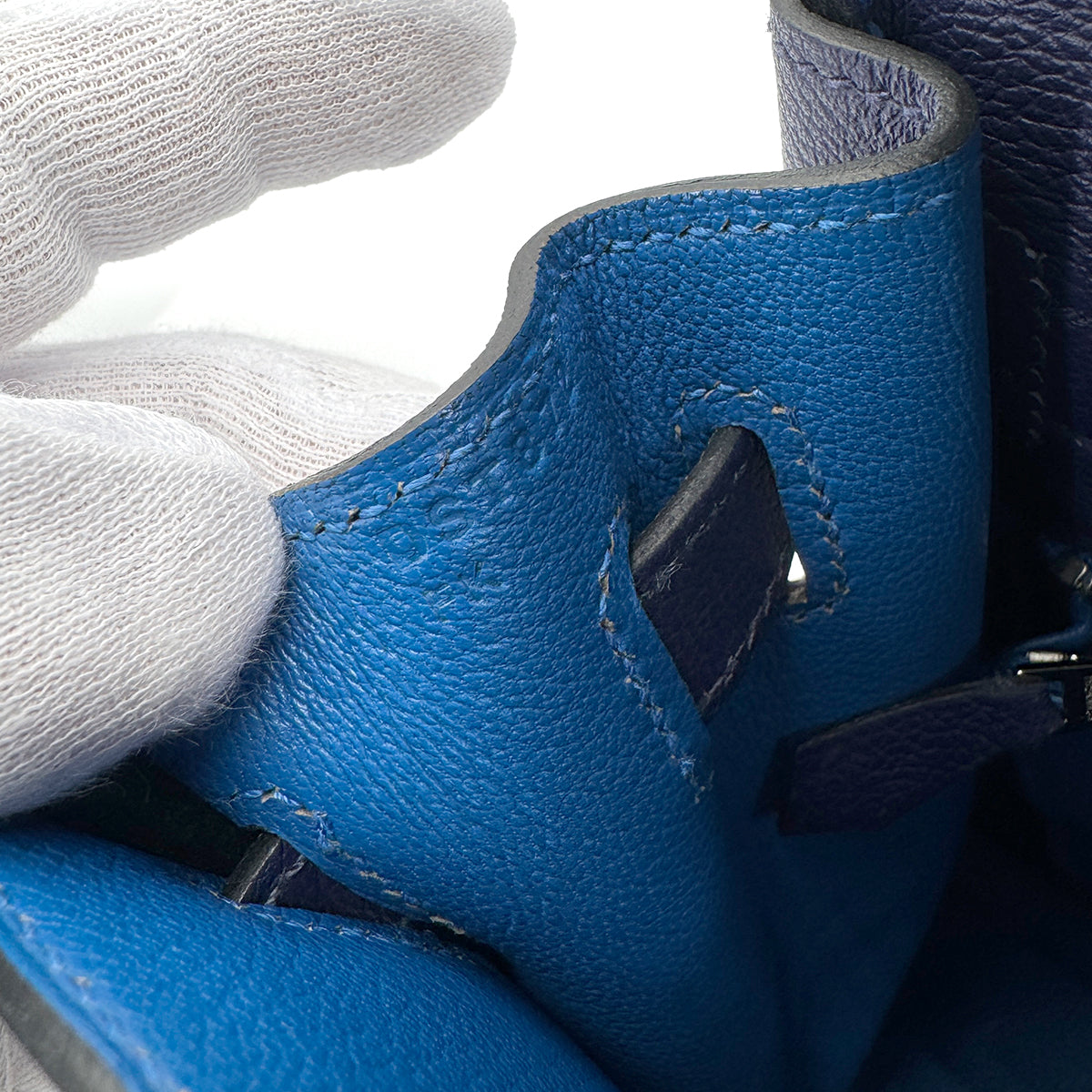 HERMES KELLY 32 RETOURNE BLEU ENCRE BLEU ZELLIGE EVERCOLOR HAND SHOULDER BAG D SHW 90272943