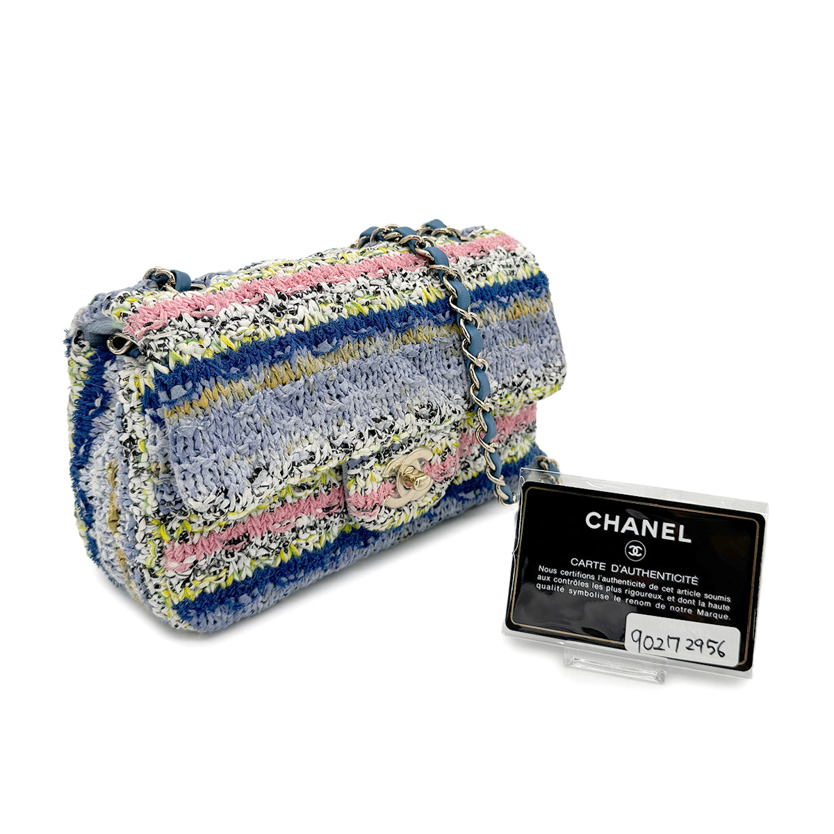 CHANEL CHAIN SHOULDER BAG MULTICOLOR TWEED 90272956