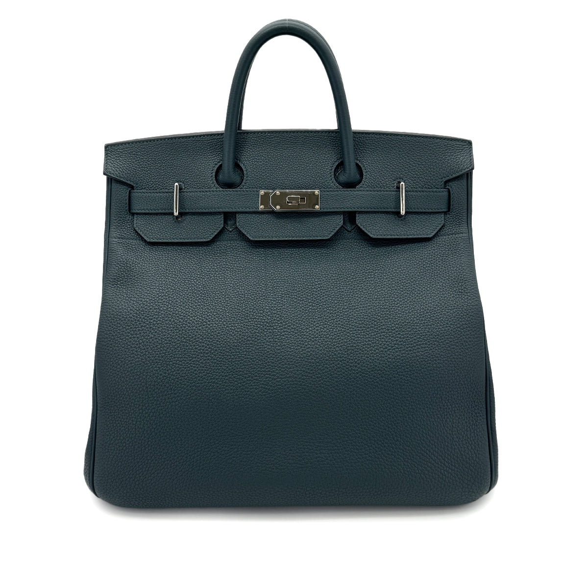 HERMES HAUT A COURROIES 40 VERT CYPRESS TAURILLON CLEMENCE HAND BAG D 90272959