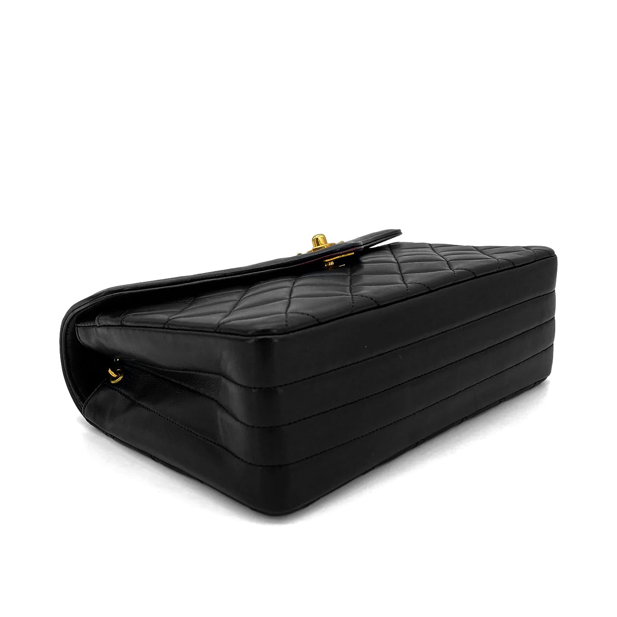 CHANEL MATELASSE CHAIN SHOULDER BAG BLACK LAMB SKIN 90272960