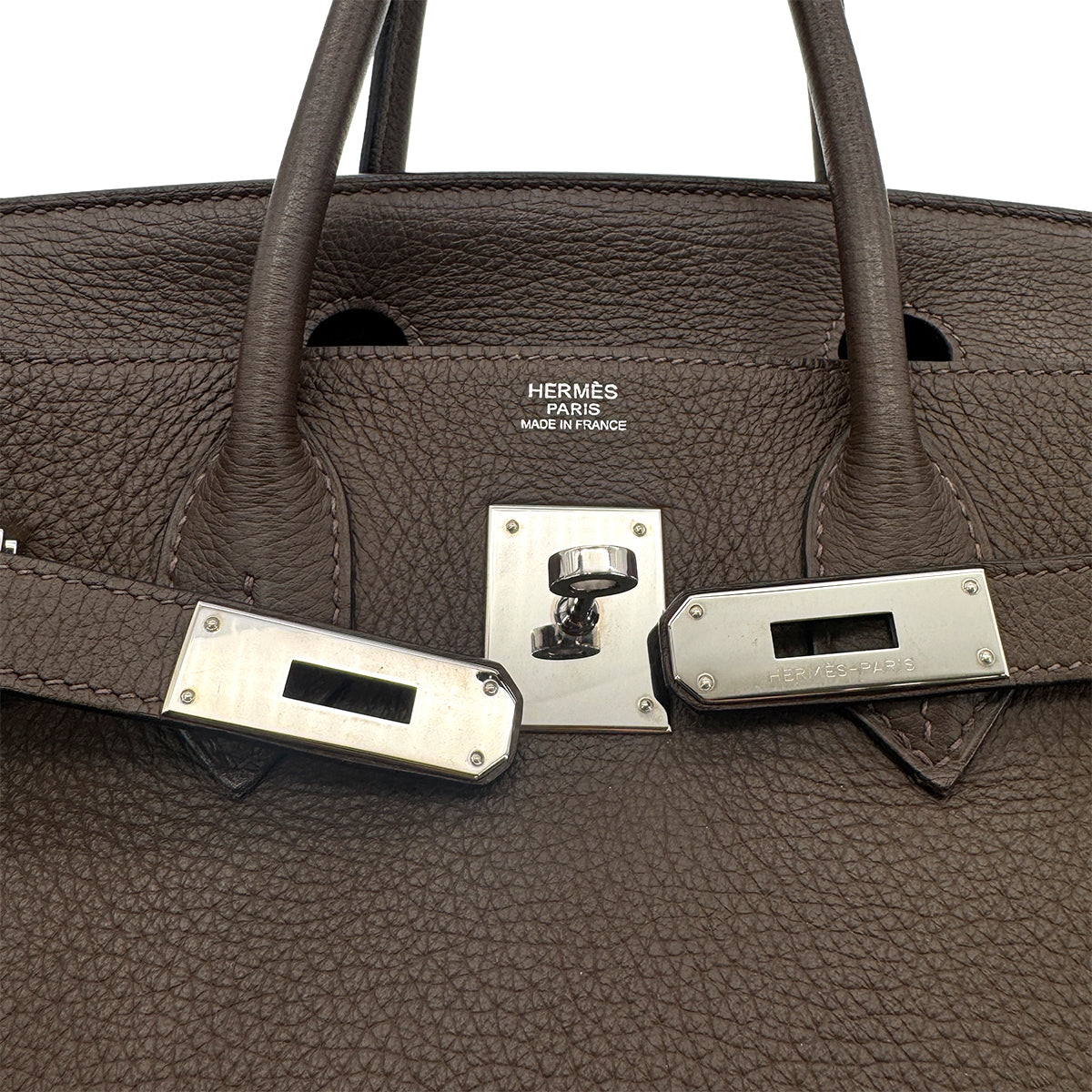 HERMES BIRKIN 30 CAFE TAURILLON CLEMENCE HAND BAG ▢M SHW 90272985