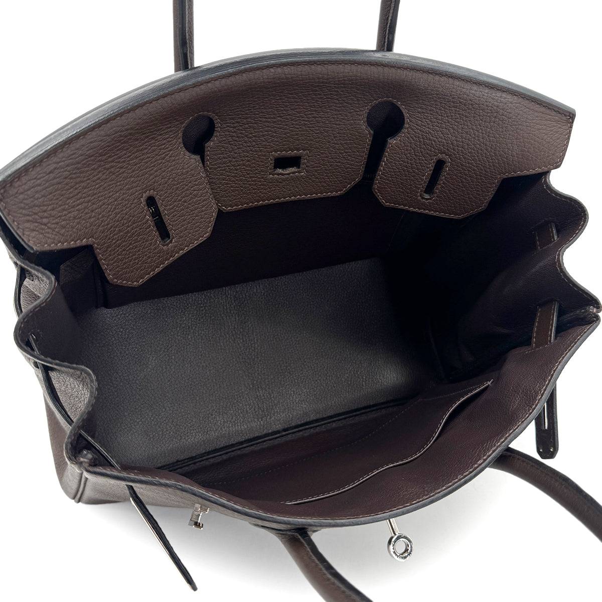 HERMES BIRKIN 30 CAFE TAURILLON CLEMENCE HAND BAG ▢M SHW 90272985