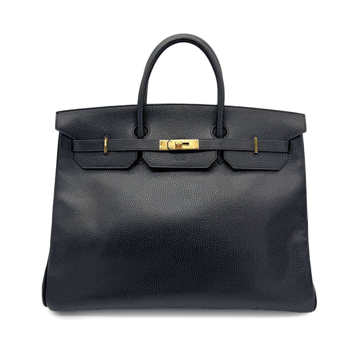HERMES BIRKIN 40 BLACK ARDENNES HAND BAG □Z GHW 90272991