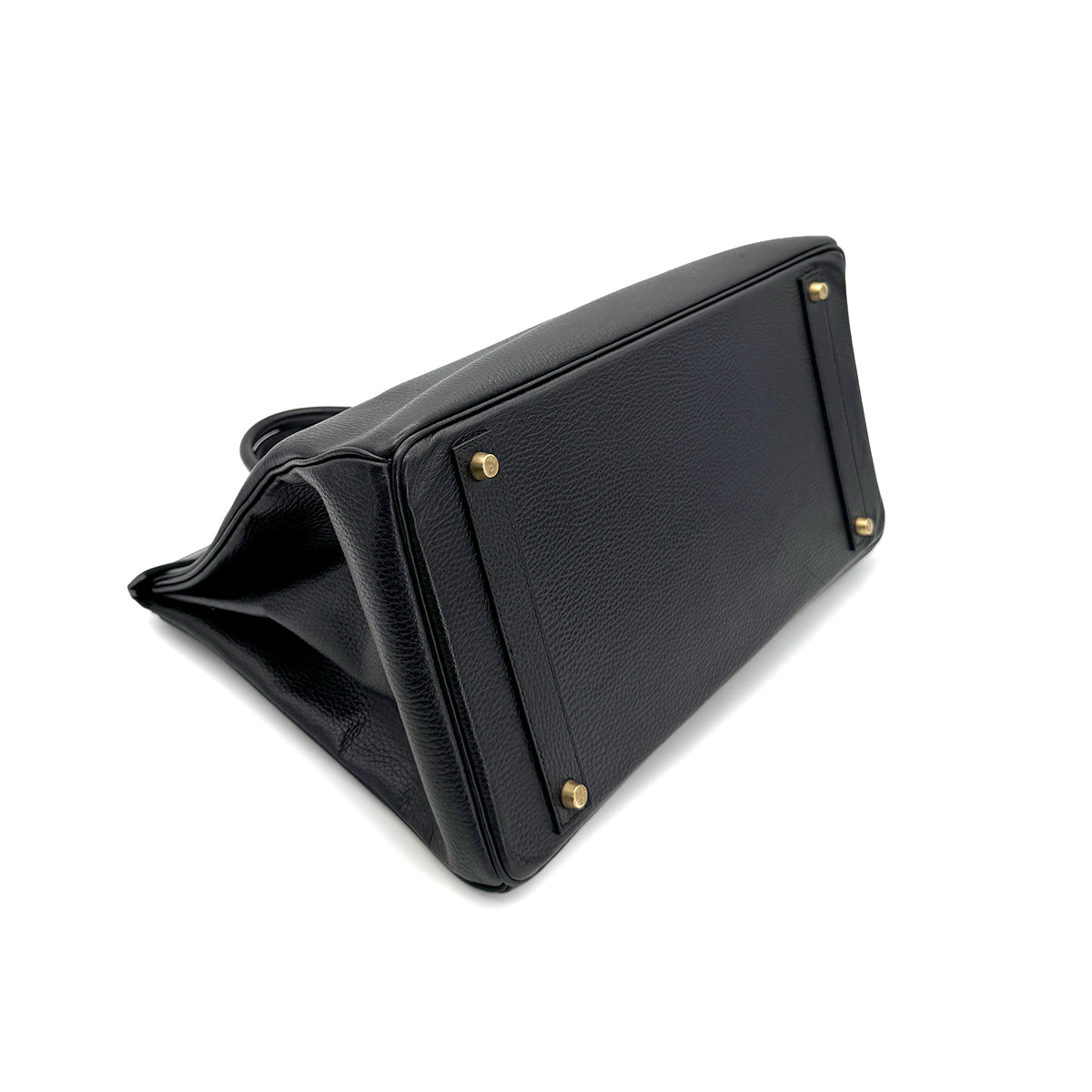 HERMES BIRKIN 40 BLACK ARDENNES HAND BAG □Z GHW 90272991