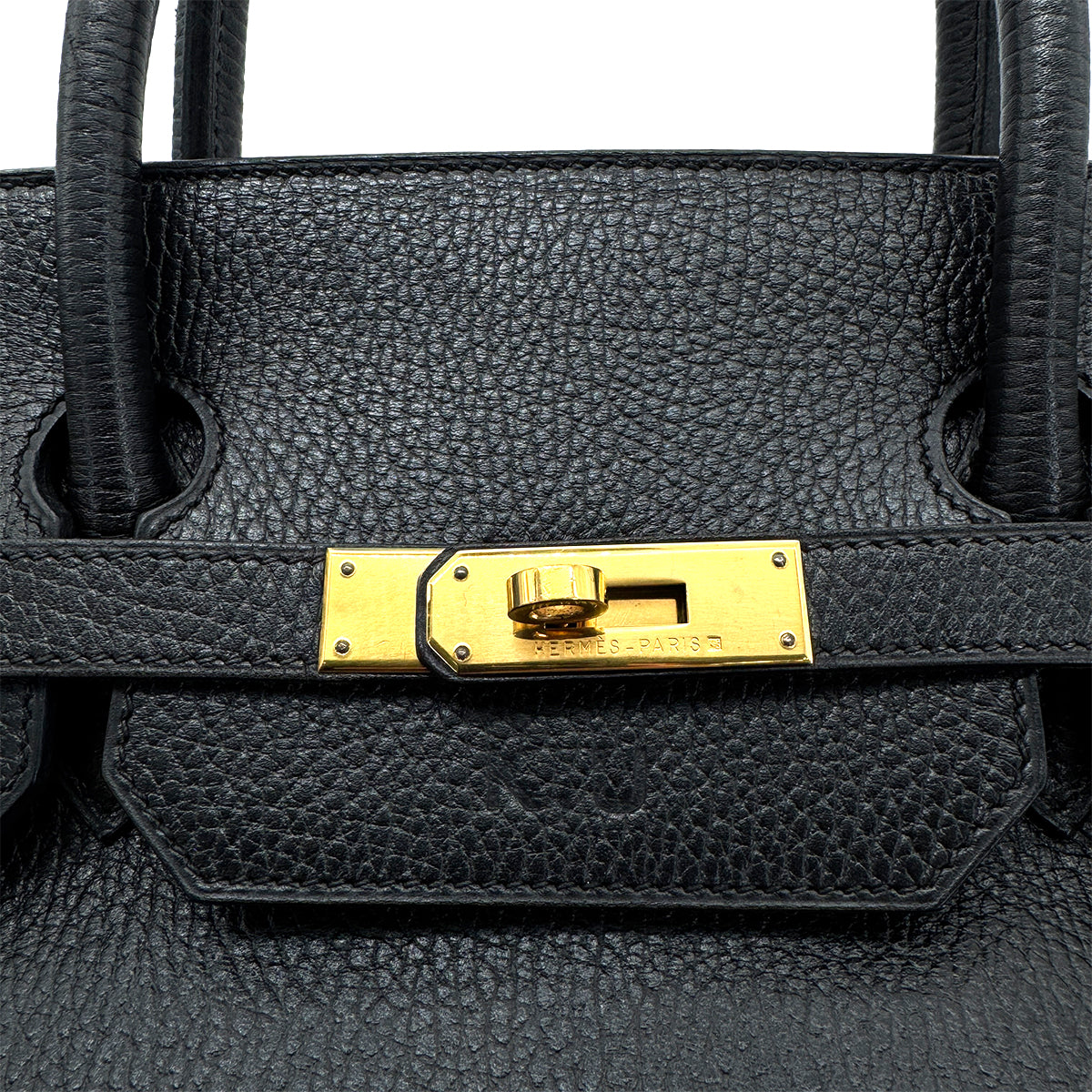 HERMES BIRKIN 40 BLACK ARDENNES HAND BAG □Z GHW 90272991