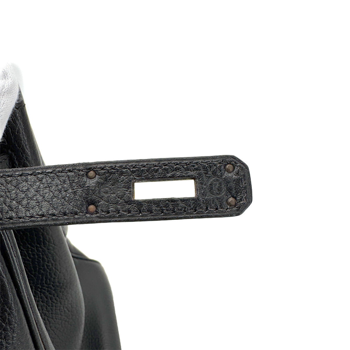 HERMES BIRKIN 40 BLACK ARDENNES HAND BAG □Z GHW 90272991