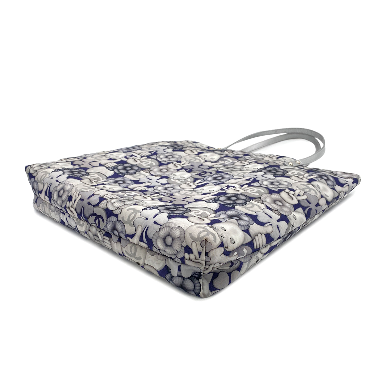 CHANEL CHOUPETTE CAT PRINT TOTE BAG GRAY 90273008