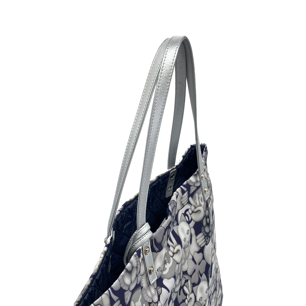 CHANEL CHOUPETTE CAT PRINT TOTE BAG GRAY 90273008