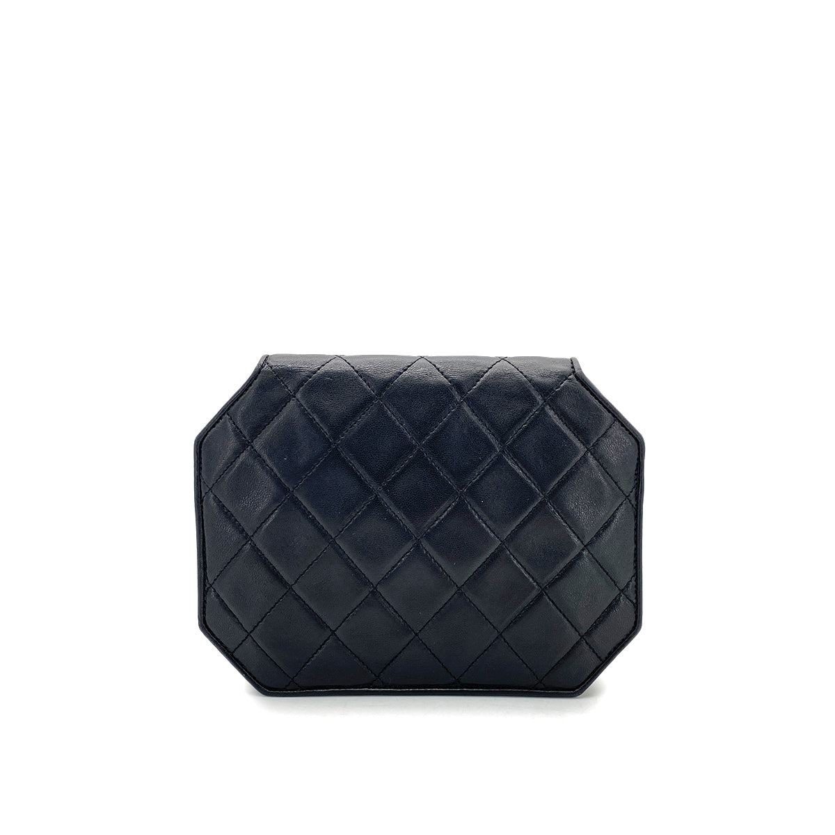 CHANEL VINTAGE MATELASSE CHAIN SHOULDER BAG BLACK LAMB SKIN 90273060