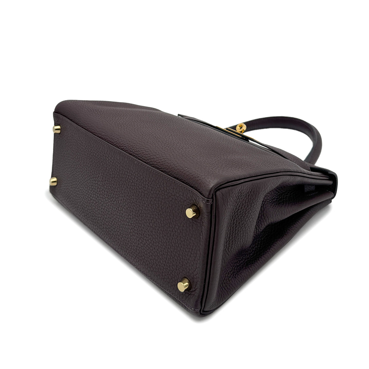 HERMES KELLY 28 RETOURNE ROUGE SELLIER TOGO HAND SHOULDER BAG Z GHW 90273063