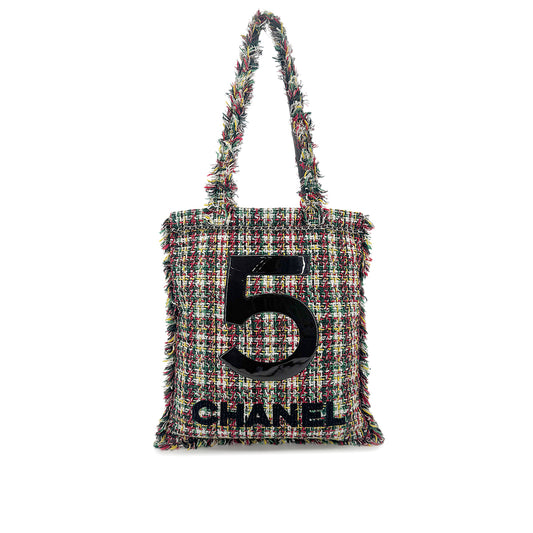 CHANEL NO.5 TOTE BAG LOGO MULTICOLOR TWEED 90273067