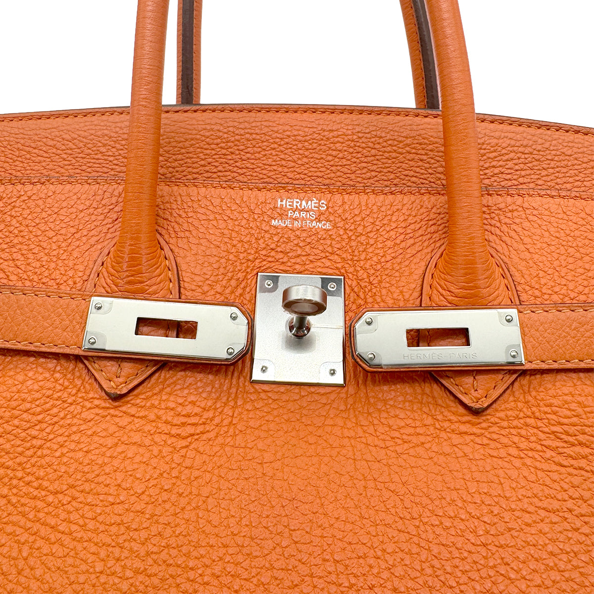 HERMES BIRKIN 35 ORANGE TOGO HAND BAG □N SHW 90273070